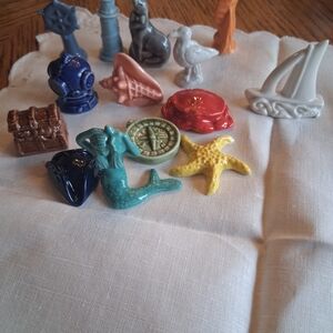 Decorative Ceramic Nautical Accent Set - Assorted Colors